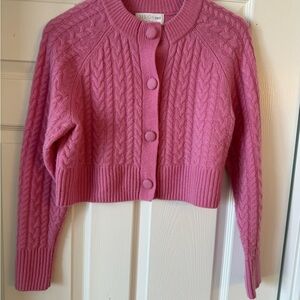 Design 365 Women's Pink Cable Knit Cardigan
